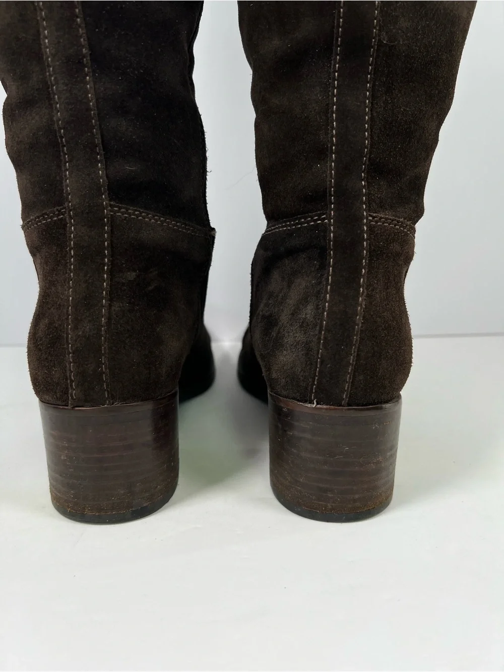 La Canadienne Polly Boots Women's 7.5 Brown Suede Knee High Waterproof Block